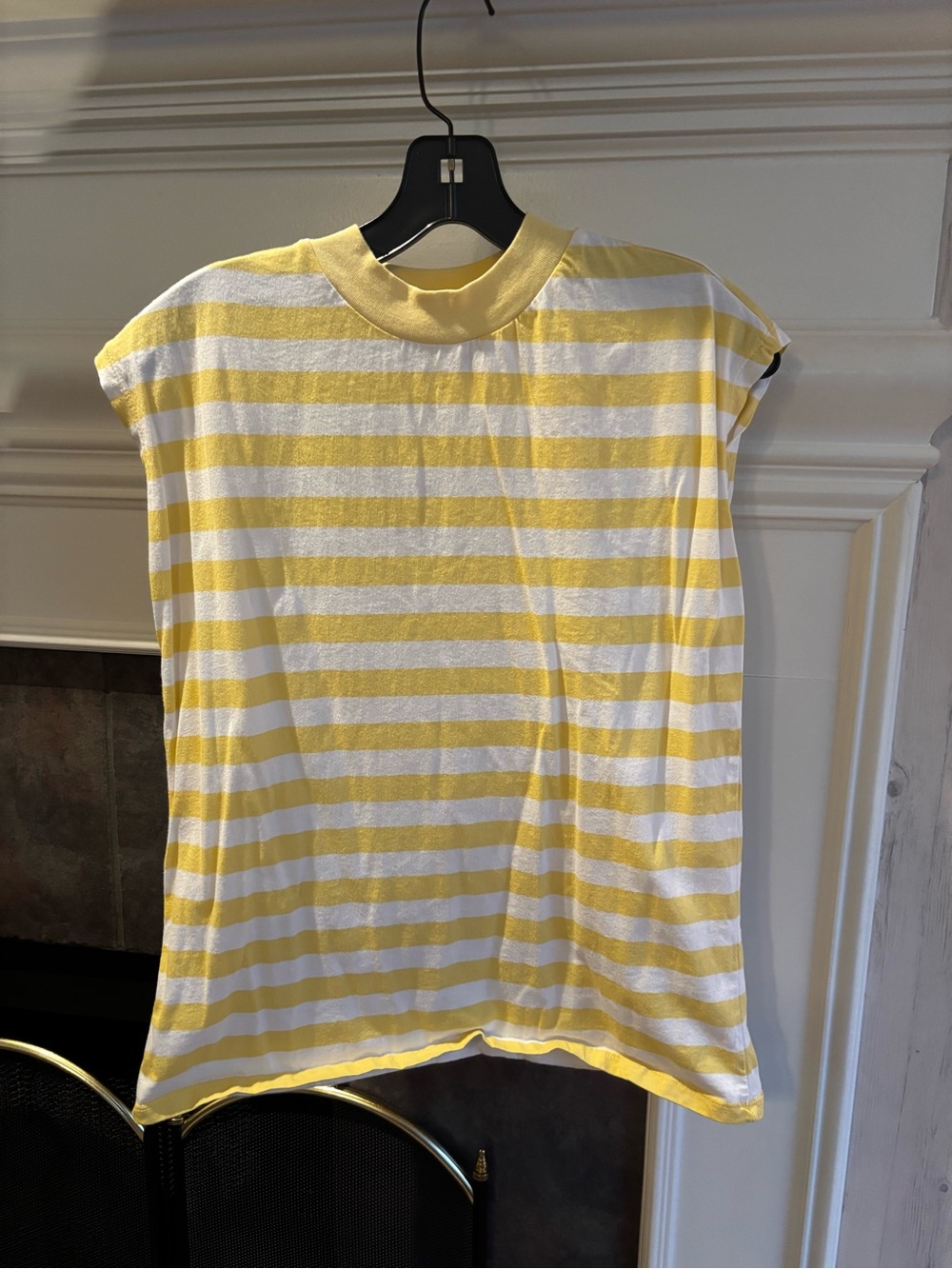 ASOS Yellow and White Striped Muscle Tee
